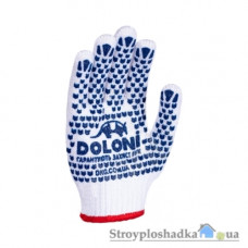 Перчатки рабочие Doloni 580, с ПВХ рисунком, белые, размер 10