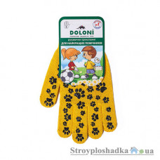 Перчатки детские Doloni 669 Звезда, с ПВХ рисунком, черные, размер 8