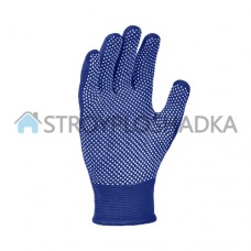 Перчатки Лайт Doloni 4412, с ПВХ рисунком, синие, размер 10