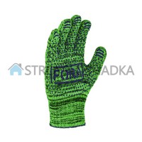 Перчатки рабочие Doloni 15700, с ПВХ рисунком, зеленые, размер 10