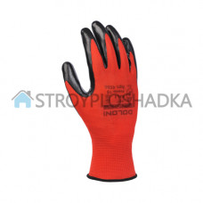 Перчатки с нитриловым покрытием Doloni 4586, красные, размер 10