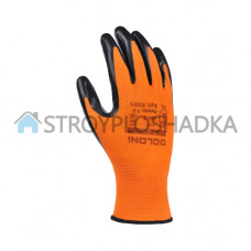 Перчатки с нитриловым покрытием Doloni 4589, оранжевые, размер 10
