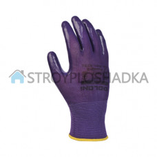 Рукавички з нітриловим покриттям Doloni 4594, фіолетові, розмір 8