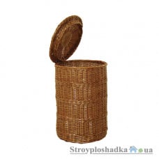 Плетеная корзина для белья Черниговской ФЛИ, из лозы, 60 см, круглая