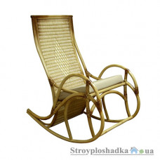 Плетеное кресло-качалка Черниговской ФЛИ Каприз, из ротанга, 65х110х120 см