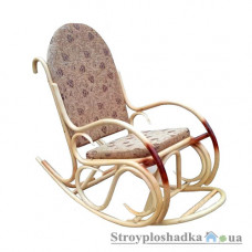 Плетеное кресло-качалка Черниговской ФЛИ Олимп, из ротанга, 65х120х120 см, с подножкой