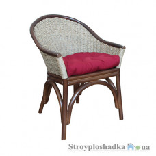 Плетеное кресло Черниговской ФЛИ Каролина №15, из ротанга и пальмового жгута абака, 61х60х85 см