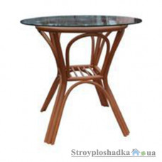 Плетений стіл Чернігівської ФЛВ Соната, 81х75 см, круглий зі склом