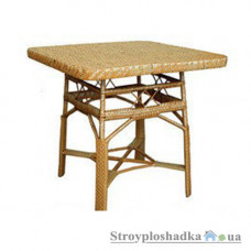 Плетеный стол Черниговской ФЛИ Юбилейный, из лозы, 81х81х75 см, квадратный