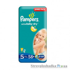 Підгузки Pampers Active Baby-Dry, Junior, 11-18 кг, джамбо, 58 шт.