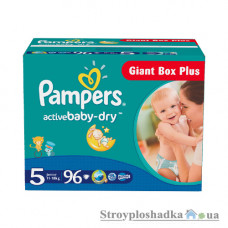 Подгузники Pampers Active Baby-Dry, Junior, 11-18 кг, малая мега упаковка, 96 шт.