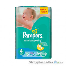 Подгузники Pampers Active Baby-Dry, Maxi, 7-14 кг, джайнт, 76 шт.