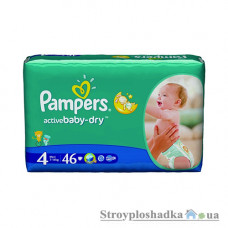 Подгузники Pampers Active Baby-Dry, Maxi, 7-14 кг, эконом упаковка -, 46 шт.