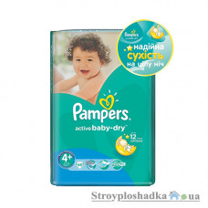 Подгузники Pampers Active Baby-Dry, Maxi+, 9-16 кг, эконом упаковка -, 45 шт.