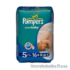 Подгузники Pampers Active Baby, Junior, 11-18 кг, стандарт, 16 шт.
