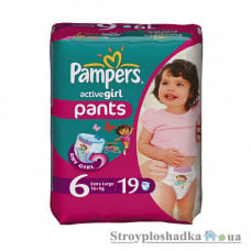 Підгузки Pampers Active Girl, Extra Large, 16+ кг, середня упаковка, 19 шт.