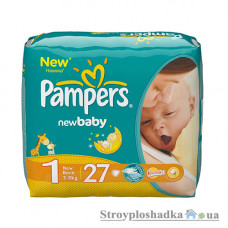 Подгузники Pampers New Baby Newborn, 2-5 кг, стандарт, 27 шт.