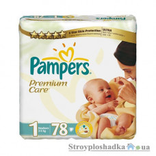 Подгузники Pampers Premium Care, Newborn, 2-5 кг, эконом, 78 шт.