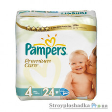 Подгузники Pampers Premium Care, Newborn, Maxi, 7-14 кг, средняя упаковка, 24 шт.
