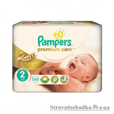 Подгузники Pampers Premium Care, Newborn, Mini, 3-6 кг, средняя упаковка, 32 шт.