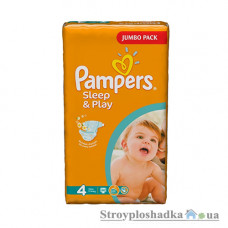 Подгузники Pampers Sleep & Play, Maxi, 7-14 кг, джамбо, 68 шт.