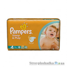 Підгузки Pampers Sleep & Play, Maxi, 7-14 кг, економ упаковка, 50 шт.