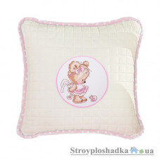 Подушка Идея декоративная Мишка, 40х40 см, квадратная, розовая