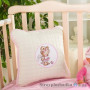 Подушка Идея декоративная Мишка, 40х40 см, квадратная, розовая