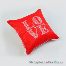 Подушка Идея декоративная LOVE, 47х47 см, квадратная, красная