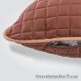 Подушка Идея декоративная с шевроном Мишка, 45х45 см, квадратная, коричневая