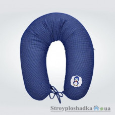 Подушка Ідея для годування Горох, 30х170 см, U-подібна форма, темно-синя