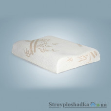 Подушка Maya Penelope Mediabamboo B3, 43х10(+11)х60 см, чехол-35% бамбуковое волокно/65% полиэстер, прямоугольная, белая