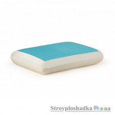 Подушка Maya Penelope Othello Medigel, 40х60 см, чехол-65% микрофибра/20% монофиламент/15% спандекс, прямоугольная, бело-голубая