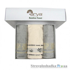 Набор полотенец Arya Bonita в коробке, 30х50/50х90/70х140 см, 100% бамбуковое волокно, ассорти, 3 шт