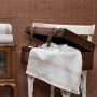 Полотенце Arya Nergis Жаккард с окантовкой, 70х140 см, хлопок, светло-коричневое