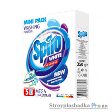 Порошок для прання Spiro White, для білих речей, 350 г (mini упаковка)