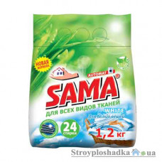 Пральний порошок Sama для білого, автомат, 1.2 кг