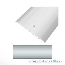 Алюмінієвий поріжок Tis АО100Г-с09, 0.9 м, сріблястий, однорівневий, гладкий, з відкритою системою кріплення
