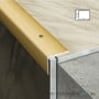 Алюминиевый порожек Tis АСД20-03-18, 1.8 м, бук, для ступеней, рифленый, с открытой системой крепежа
