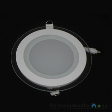 Светильник Downlight Ledmax (круг+стекло) SL12WWG, круглый, врезной/встраиваемый, 3200К, 12Вт