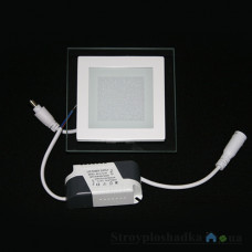 Світильник Downlight Ledmax (квадрат+скло) SL18СWKG, квадратний, врізний/вбудовуваний, 6500К, 18Вт