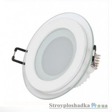 Світильник Downlight Ledmax (коло+скло) SL6WG, круглий, врізний/вбудовуваний, 4200К, 6Вт