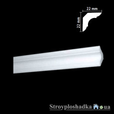 Плінтус стельовий екструзійний Nomastyl МВ, LX-23, 2 м, білий