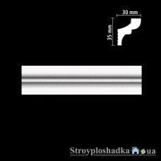 Плінтус стельовий екструзійний Nomastyl МF, LX-35, 2 м, білий