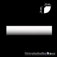 Плінтус стельовий екструзійний Nomastyl ММ, LX-20, 2 м,білий