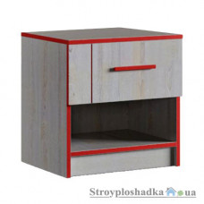 Прикроватная тумбочка для детской Феникс Мебель Рио 45x37x45 см, корпус ЛДСП, цвет-ясень/красный