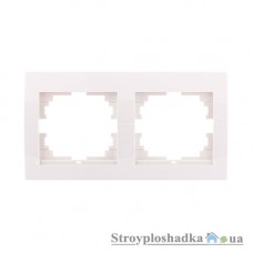 Рамка двойная горизонтальная Lezard Deriy, белая (702-0202-147)