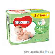Влажные салфетки детские Haggies, natural care, 3x56 шт