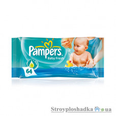 Влажные салфетки детские Pampers, baby fresh, 64 шт