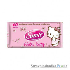 Влажные салфетки Smile Hello Kitty, универсальные, 60 шт 